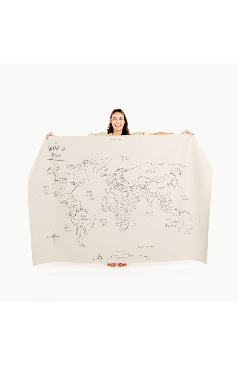 GATHRE Large World Map Tapestry, Main, color, 