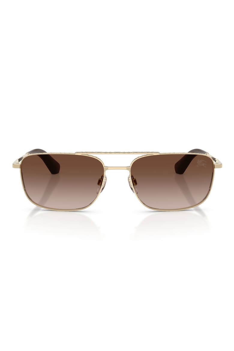 59mm Aviator Sunglasses, Main, color, LIGHT GOLD / BROWN GRADIENT