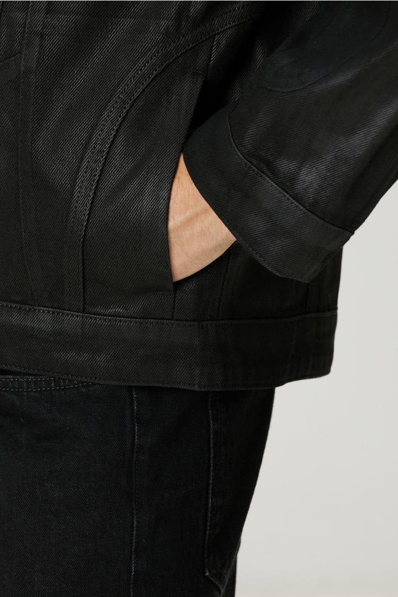 Faded Denim Jacket, Alternate, color, BLACK