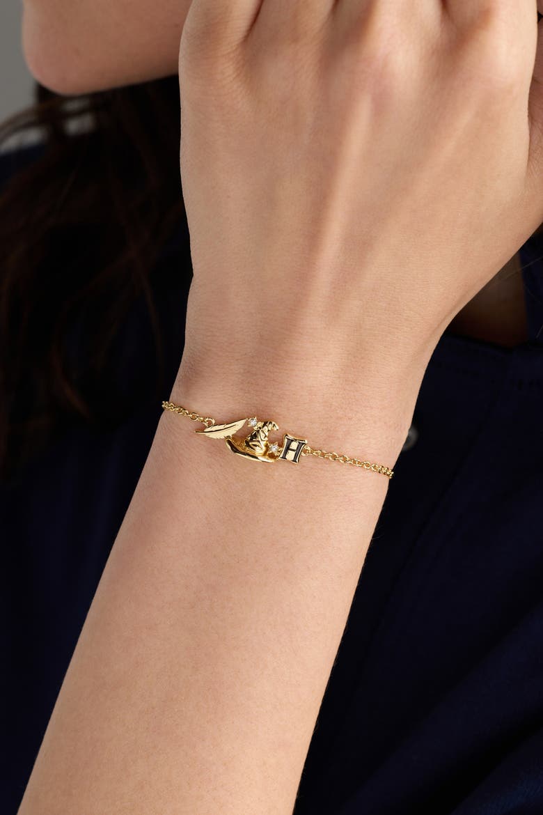 Harry Potter Hogwarts Cluster Bracelet, Alternate, color, Gold