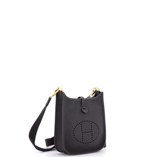 Pre-owned Hermes Hermes Evelyne Bag Gen Iii Clemence Tpm In Black