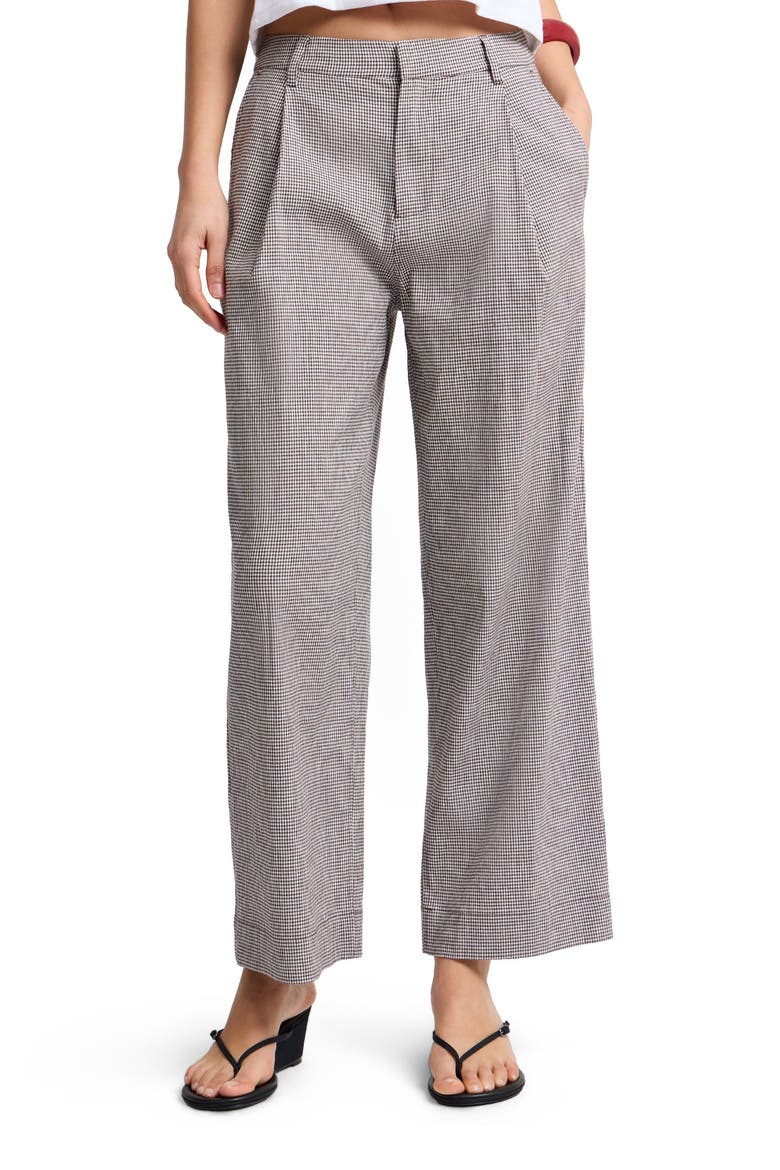 Straight Leg Pant, Alternate, color, Brown/White