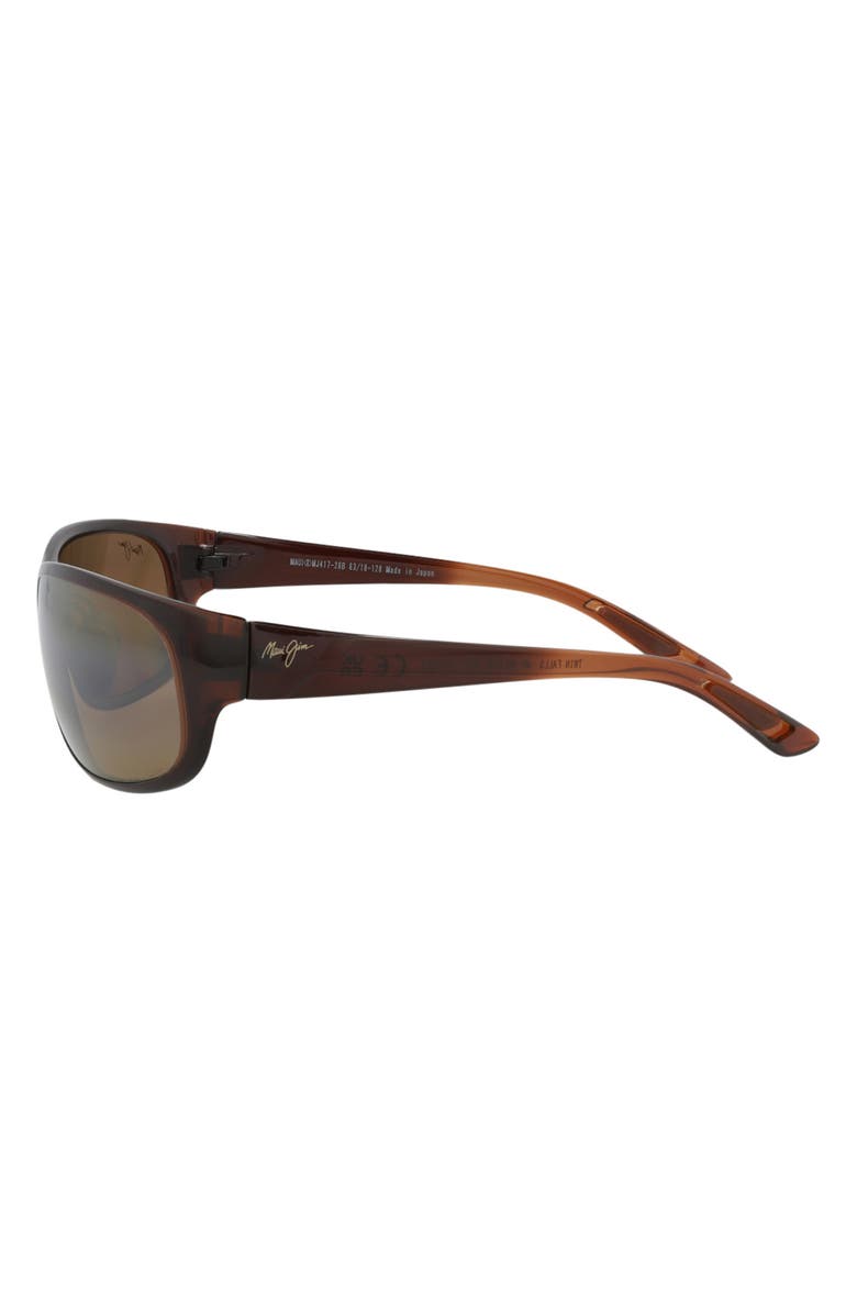 Maui Jim 63mm Polarized Wrap Sunglasses, Alternate, color, Rootbeer Rootbeer Bronze