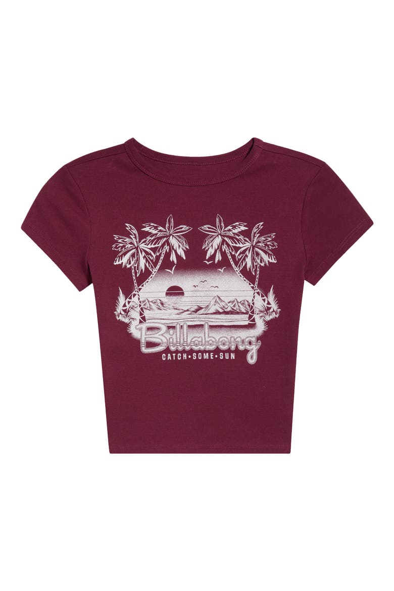 Catch Some Sun Graphic Baby Tee, Alternate, color, RED DAHLIA