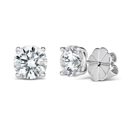 Anna Zuckerman Just Like Diamonds Only Better Studs 4 Carats In Platinum