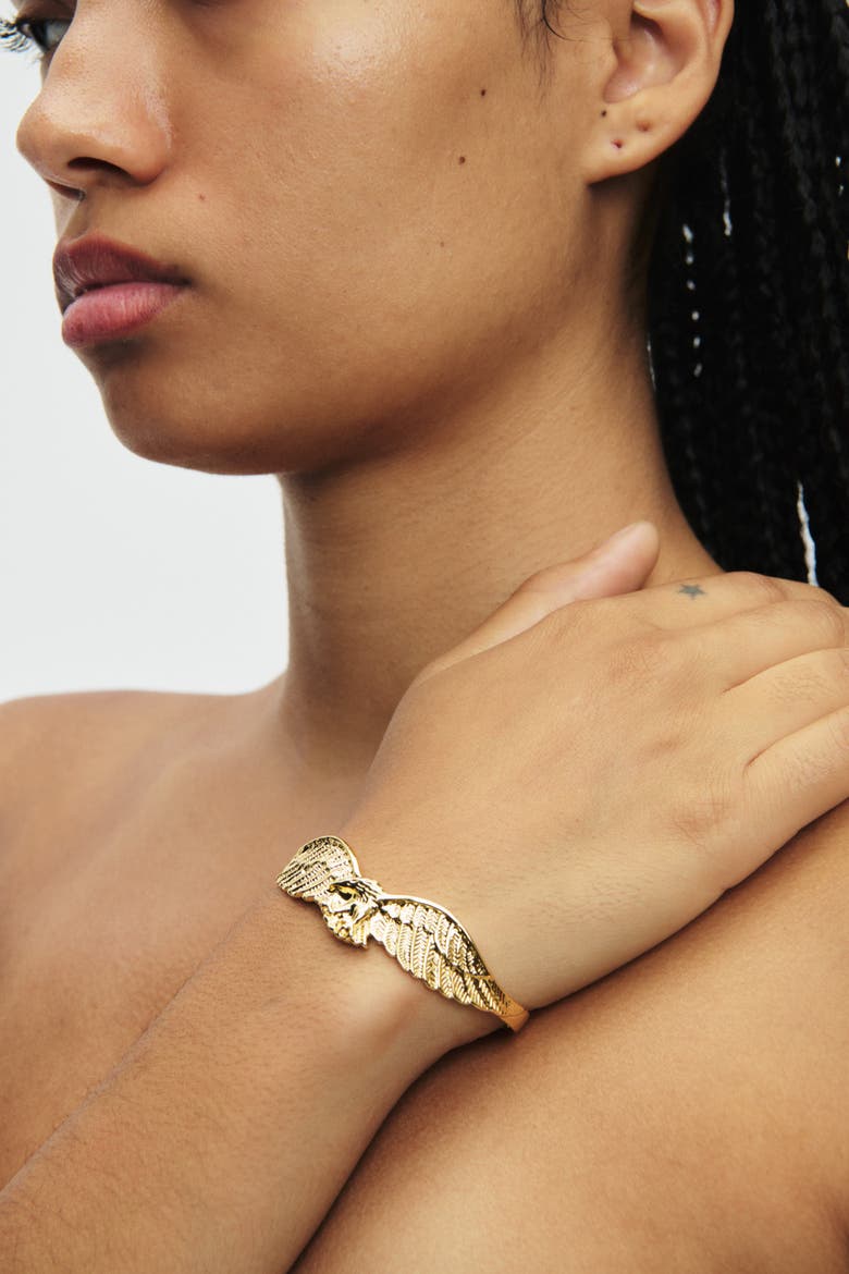 Eagle Cuff II, Alternate, color, Gold