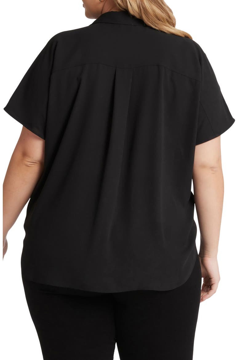 Becky Georgette Popover Top, Alternate, color, BLACK