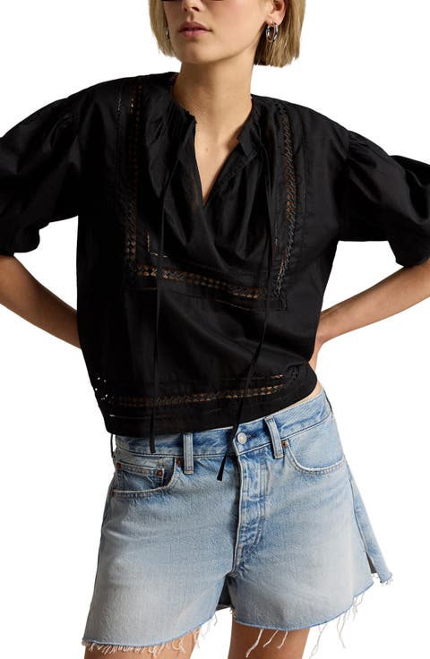 Lace Detail Cotton Top