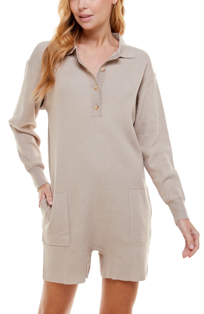 WAYF '98 Tai Long Sleeve Romper, Alternate, color,
