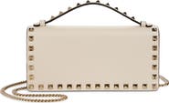 Valentino Garavani Rockstud Leather Wallet on a Chain