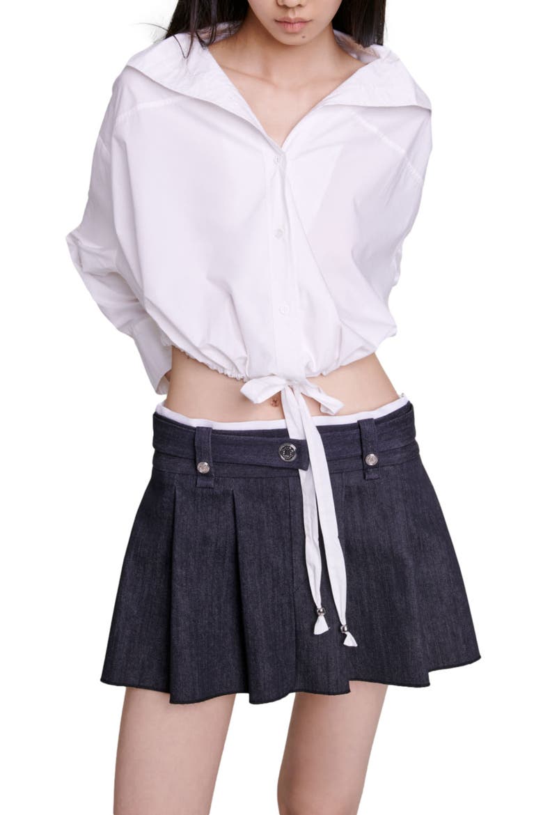 Jinime Pleated Miniskirt, Alternate, color, BLACK