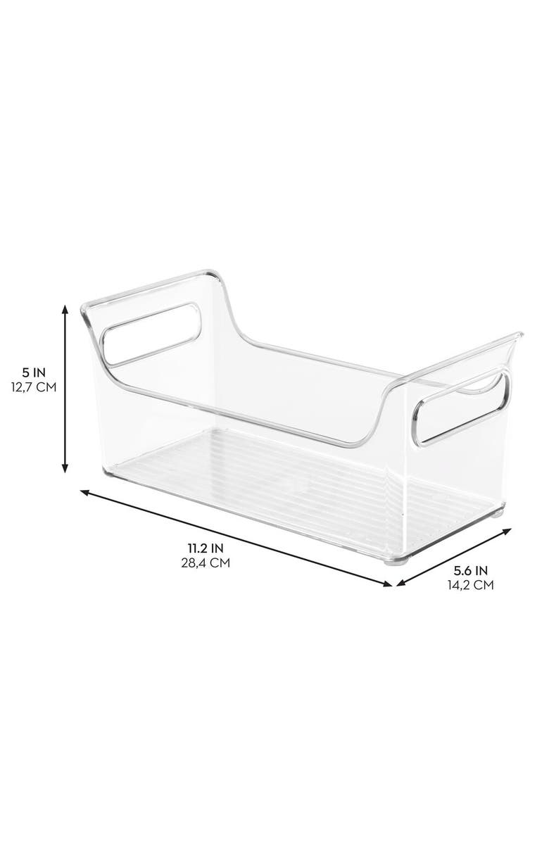 Linus Condiment Organizer for Fridge - Plastic Fridge Organizer Bins with Handles, Set of 4, Clear, Alternate, color, Clear