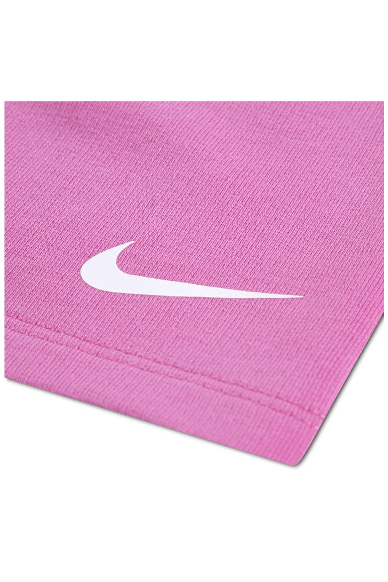 Kids' 3-Piece Stripe & Swooshfetti Bodysuit & Shorts Set, Alternate, color, PLAYFUL PINK