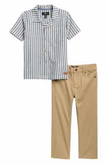 Kids' 2-Piece Shirt & Twill Pants Set