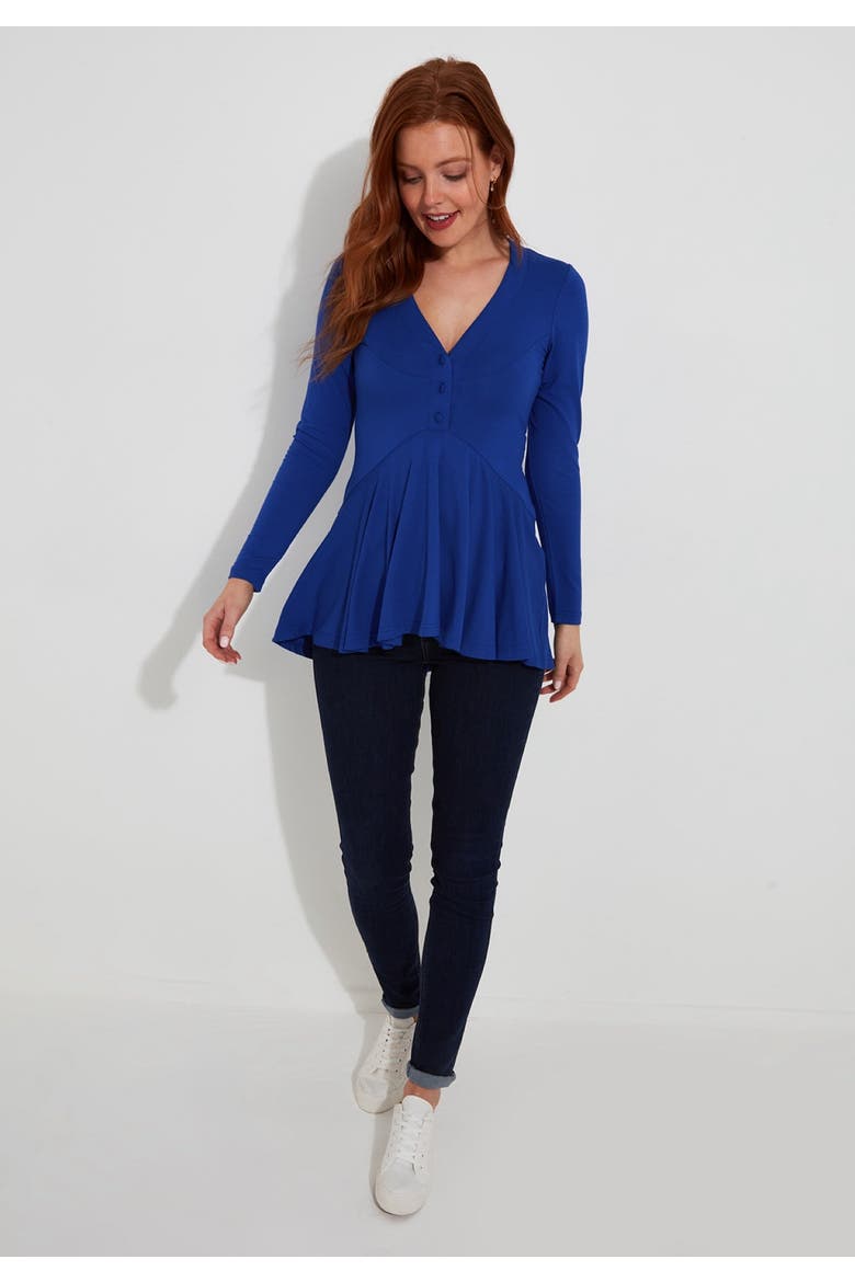 Stretch Knit Babydoll Tunic, Main, color, DARK SAPPHIRE