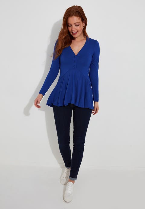 Stretch Knit Babydoll Tunic (Plus)