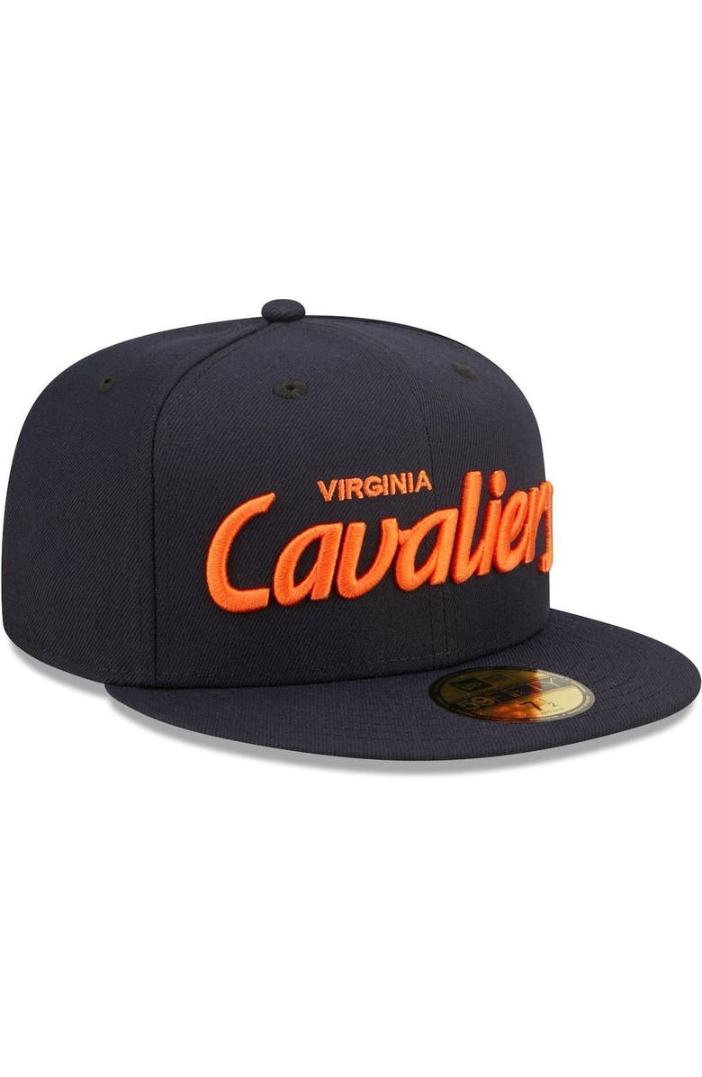New Era Men's New Era Navy Virginia Cavaliers Script Original 59FIFTY Fitted Hat, Alternate, color, Navy