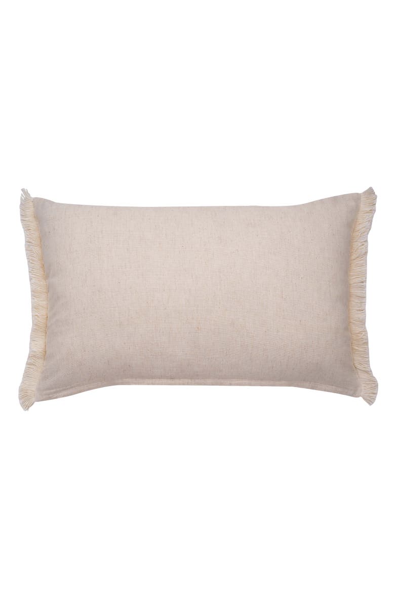 Putnum Bohemian Chic Cotton Blend Lumbar Accent Pillow 14" x 22", Alternate, color, Red