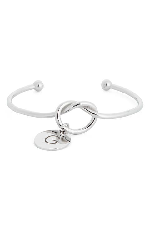 Love Knot Initial Bracelet