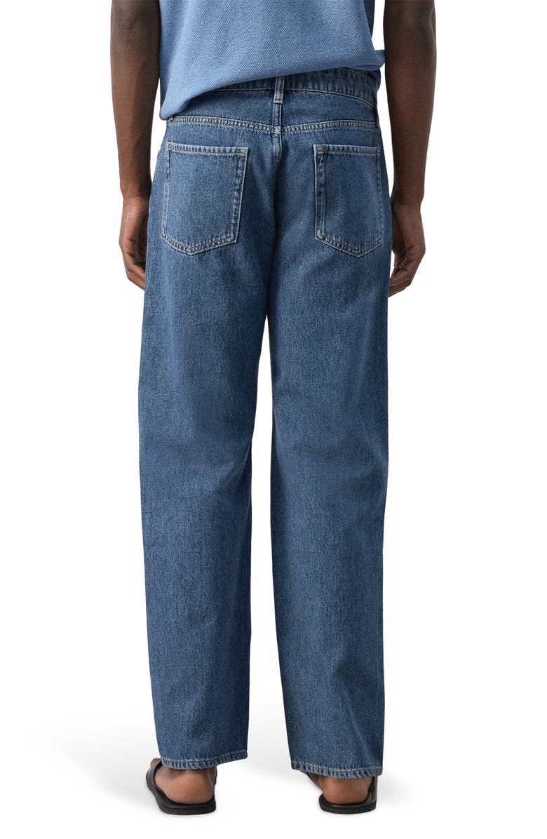 MANGO Relaxed Straight Leg Jeans, Alternate, color, Dark Blue