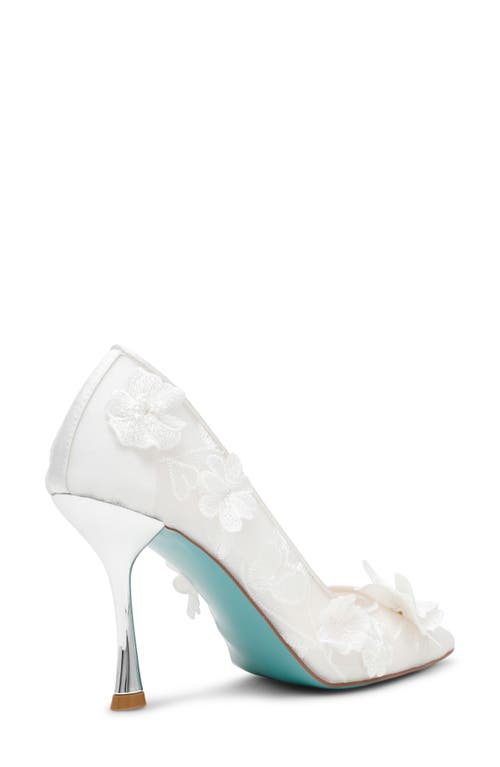 Shop Betsey Johnson Aimey Pointed Toe Pump In Ivory