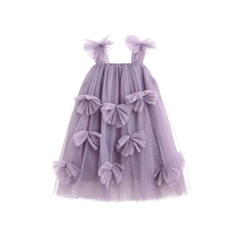 Mimi Tutu Emery Sleeveless Bow Dress In Purple