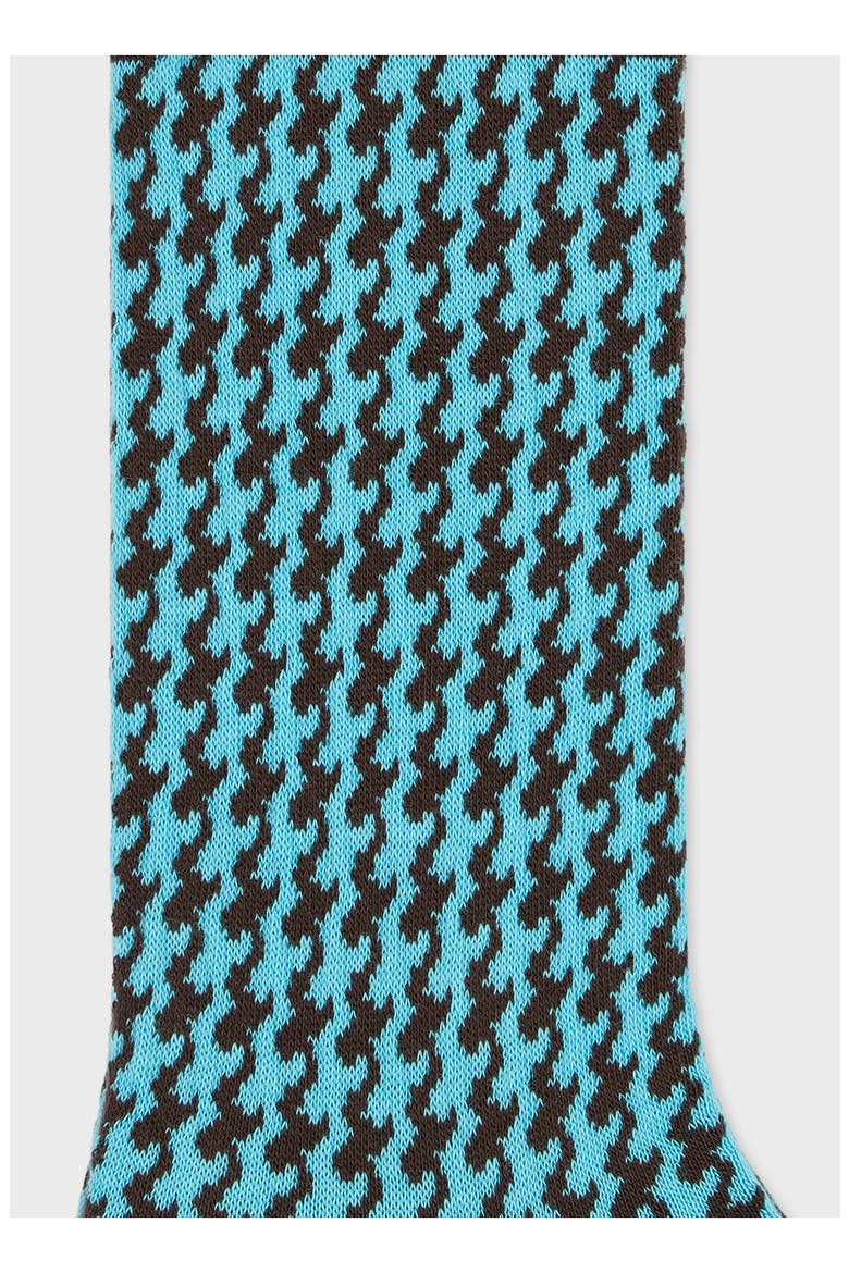 Lane Houndstooth Socks, Alternate, color, 42_TURQUOISE