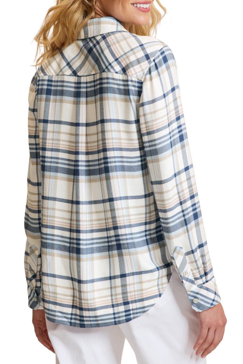 Alma Mar Plaid Flannel Shirt, Alternate, color, OCEAN CLOUDS