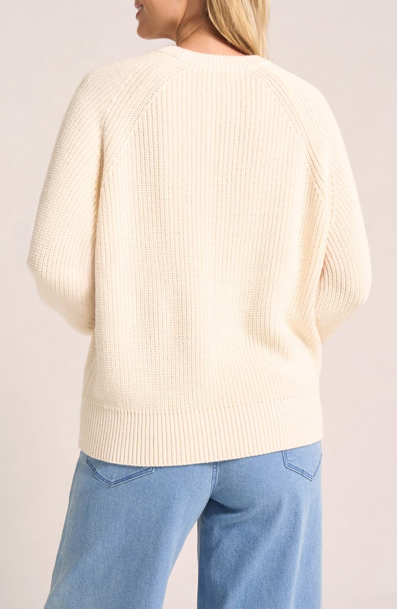 matty m. Pepper Pullover Sweater, Alternate, color, Vellum White