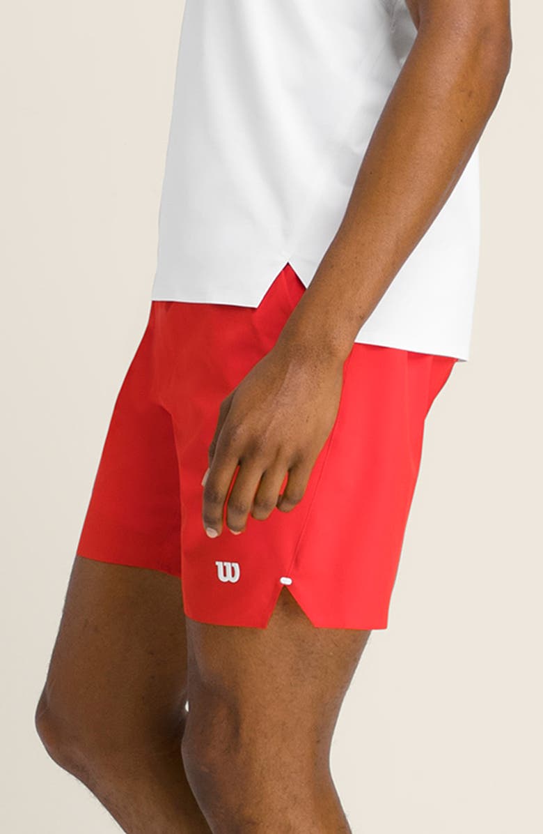 WILSON Tournament V2 Tennis Shorts, Alternate, color, Infrared