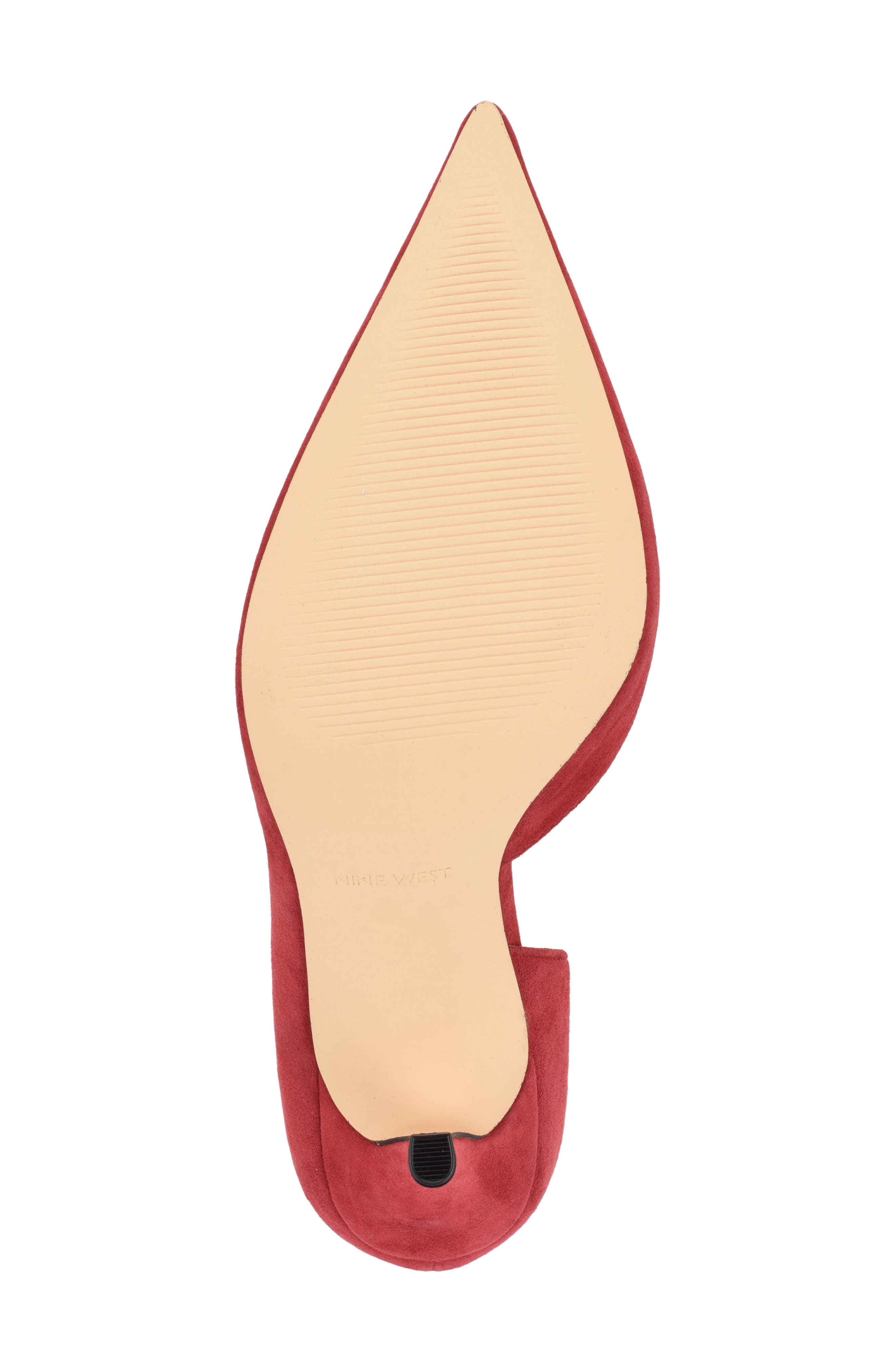 Grezza Pointed Toe Half d'Orsay Pump, Alternate, color, RED