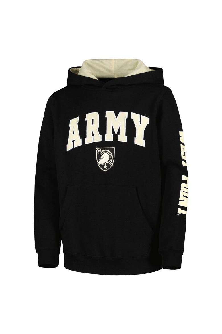 Youth Colosseum Black Army Black Knights 2-Hit Team Pullover Hoodie, Alternate, color, Black