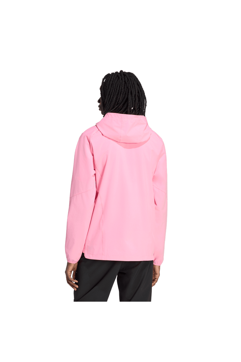 Men's adidas  Light Pink Inter Miami CF Tiro Travel Full-Zip Hooded Windbreaker, Alternate, color, Light Pink