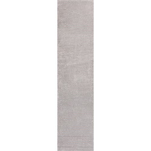 Shop Jonathan Y Cole Modern Minimalist Pinstripe High-low Area Rug In Dark Silver/white