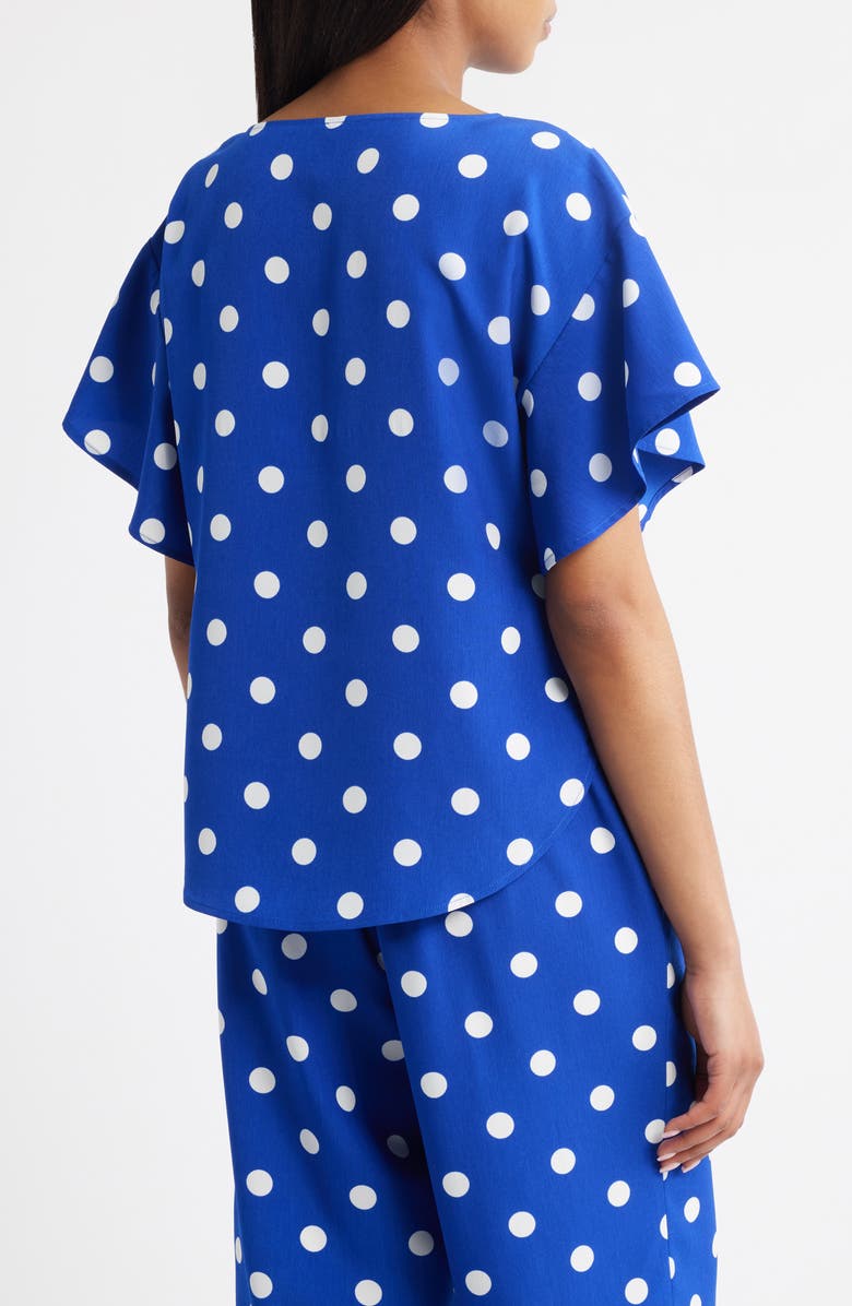 Anne Klein Print Flutter Sleeve Top, Alternate, color, 