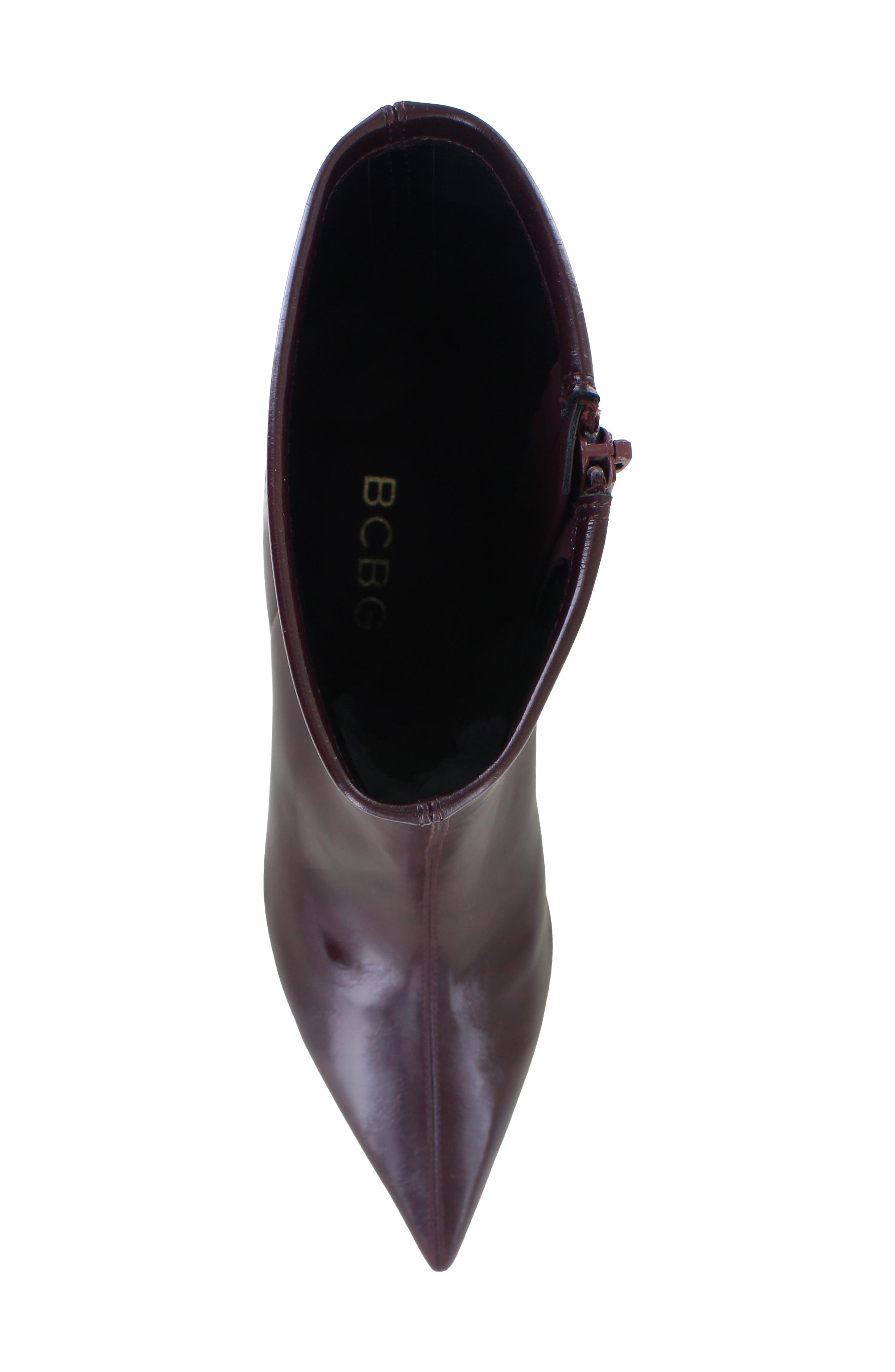Rosalind Faux Leather Bootie, Alternate, color, BURGUNDY