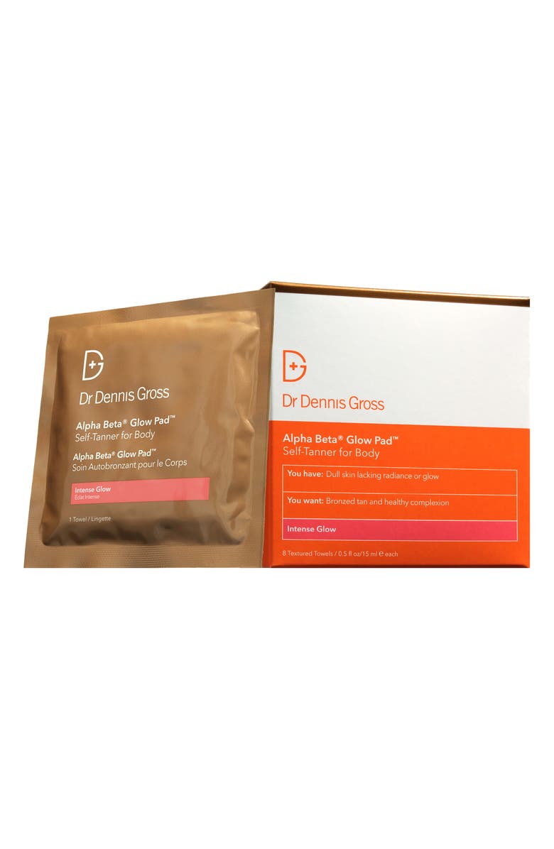 Dr. Dennis Gross Skincare Alpha Beta<sup>®</sup> Glow Pad<sup>®</sup> Self-Tanner for Body, Main, color, 