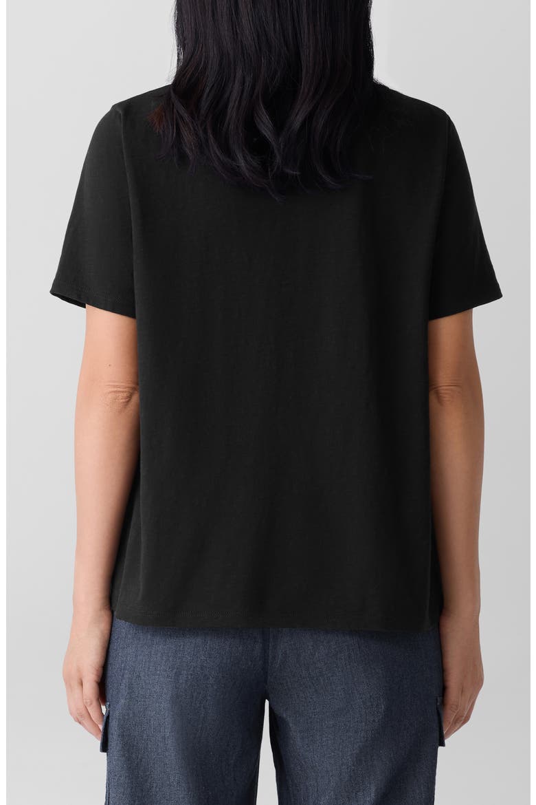 Crewneck Pocket Organic Cotton T-Shirt, Alternate, color, BLACK