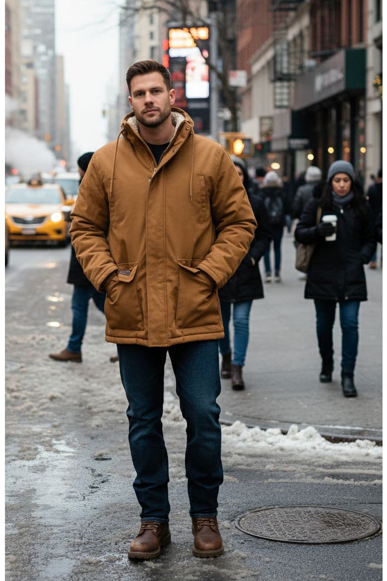 Men's Duck Canvas Jacket, Alternate, color, Brown