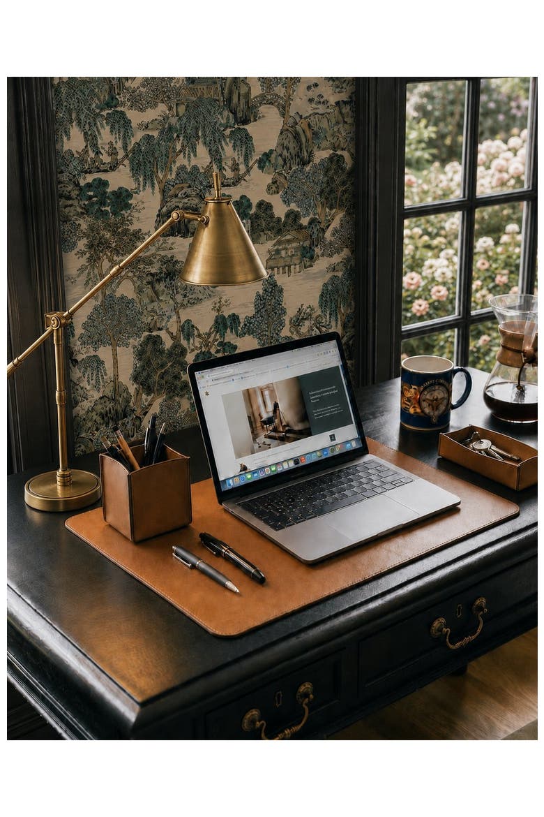 Litton Leather Desk Tray, Alternate, color, Tan