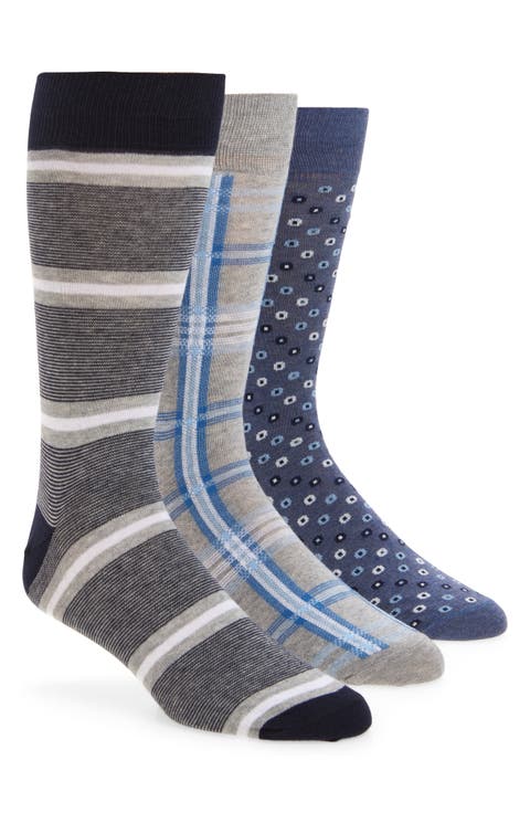 3-Pack Assorted Crew Socks