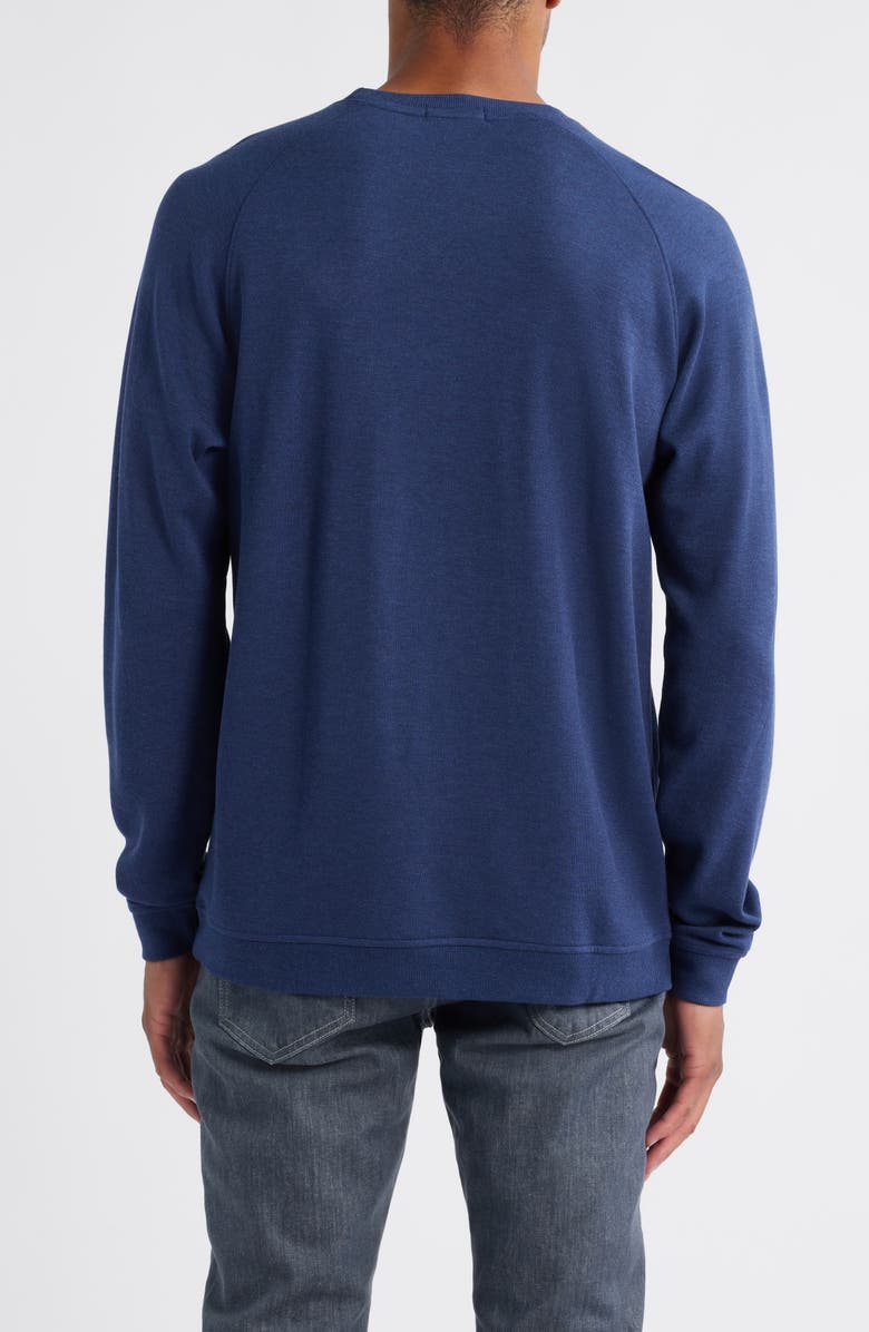 Peter Millar Crown Comfort Piqué Sweatshirt, Alternate, color, Navy
