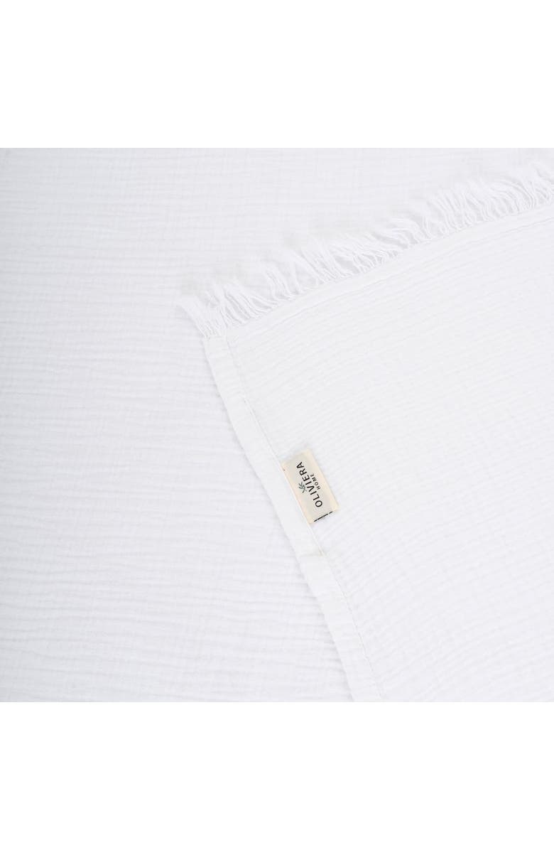 Oliviera Home Soho Supersoft 4-Layer Cotton Gauze Blanket, Alternate, color, White