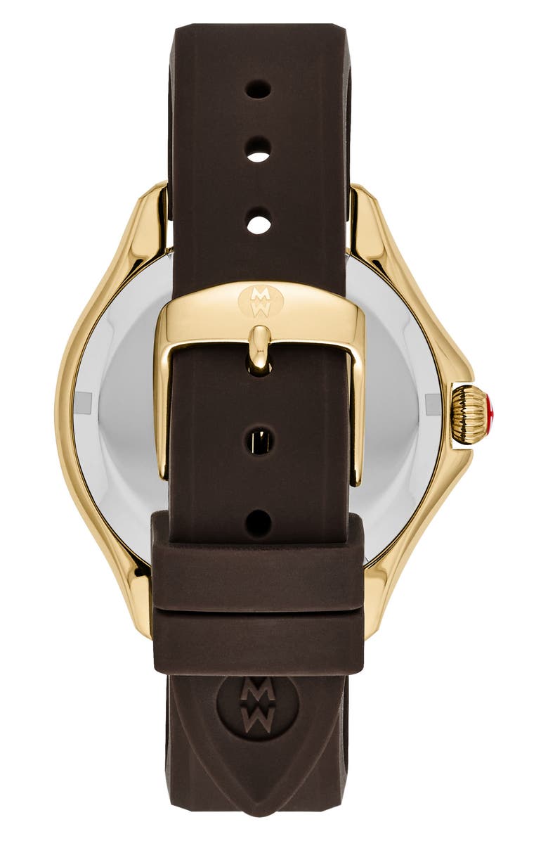 MICHELE Cape Silicone Strap Watch, 40mm, Alternate, color, 