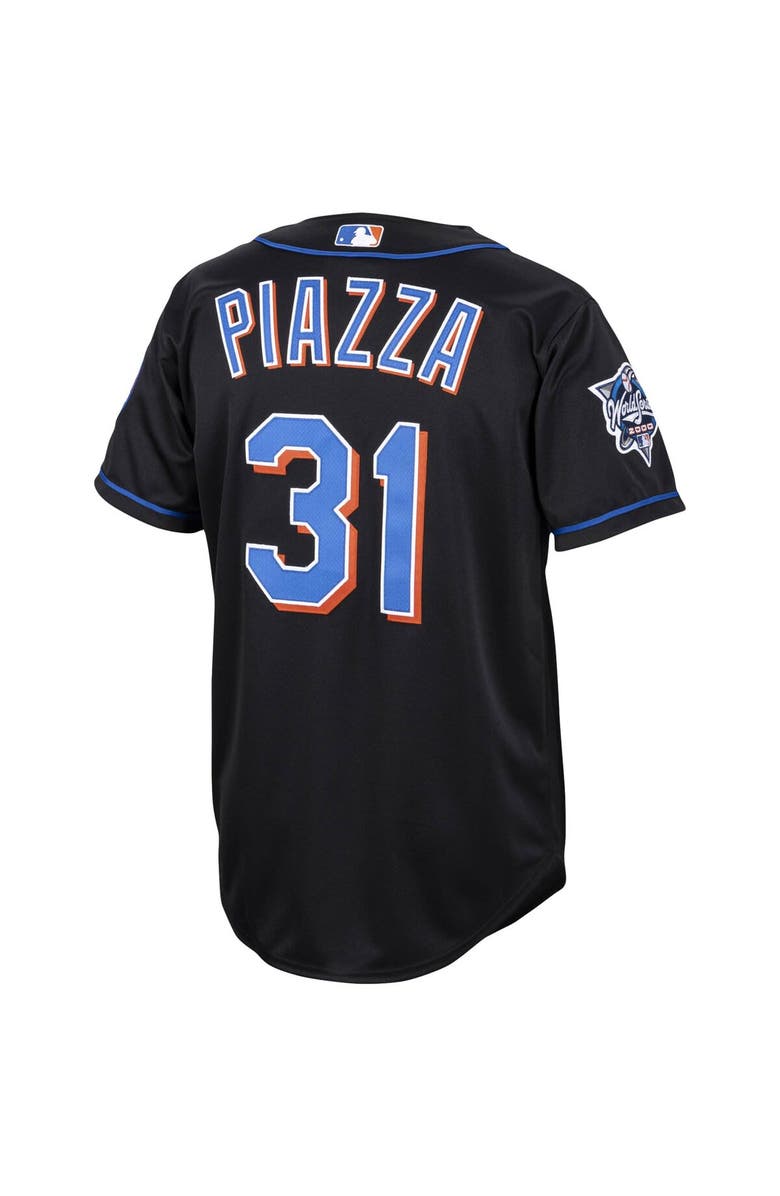 Mitchell & Ness Men's Mitchell & Ness Mike Piazza Black New York Mets Alternate 2000 Cooperstown Collection Authentic Jersey, Alternate, color,