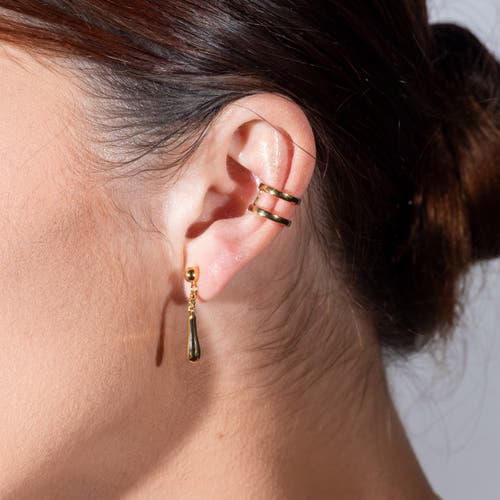Lucy Quartermaine Short Drop Earrings In Gold
