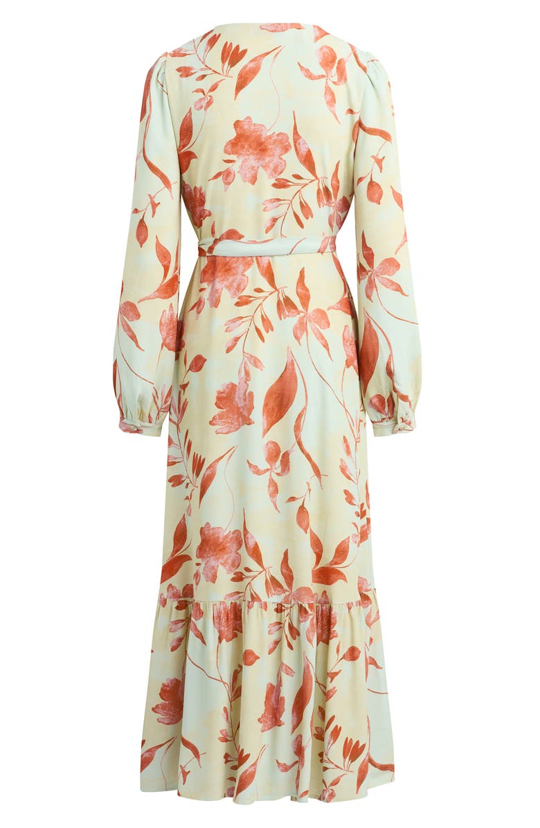 Favorite Daughter The Lady Like Long Sleeve Maxi Wrap Dress, Alternate, color, 