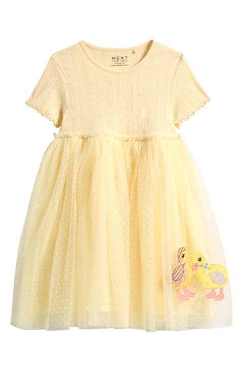 Kids' Tulle Skirt Appliqué Dress (Baby, Toddler & Little Kid)