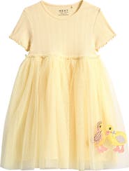 NEXT Kids' Tulle Skirt Appliqué Dress