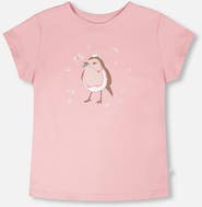 Deux par Deux Organic Cotton Jersey Bird Short Sleeve T-Shirt